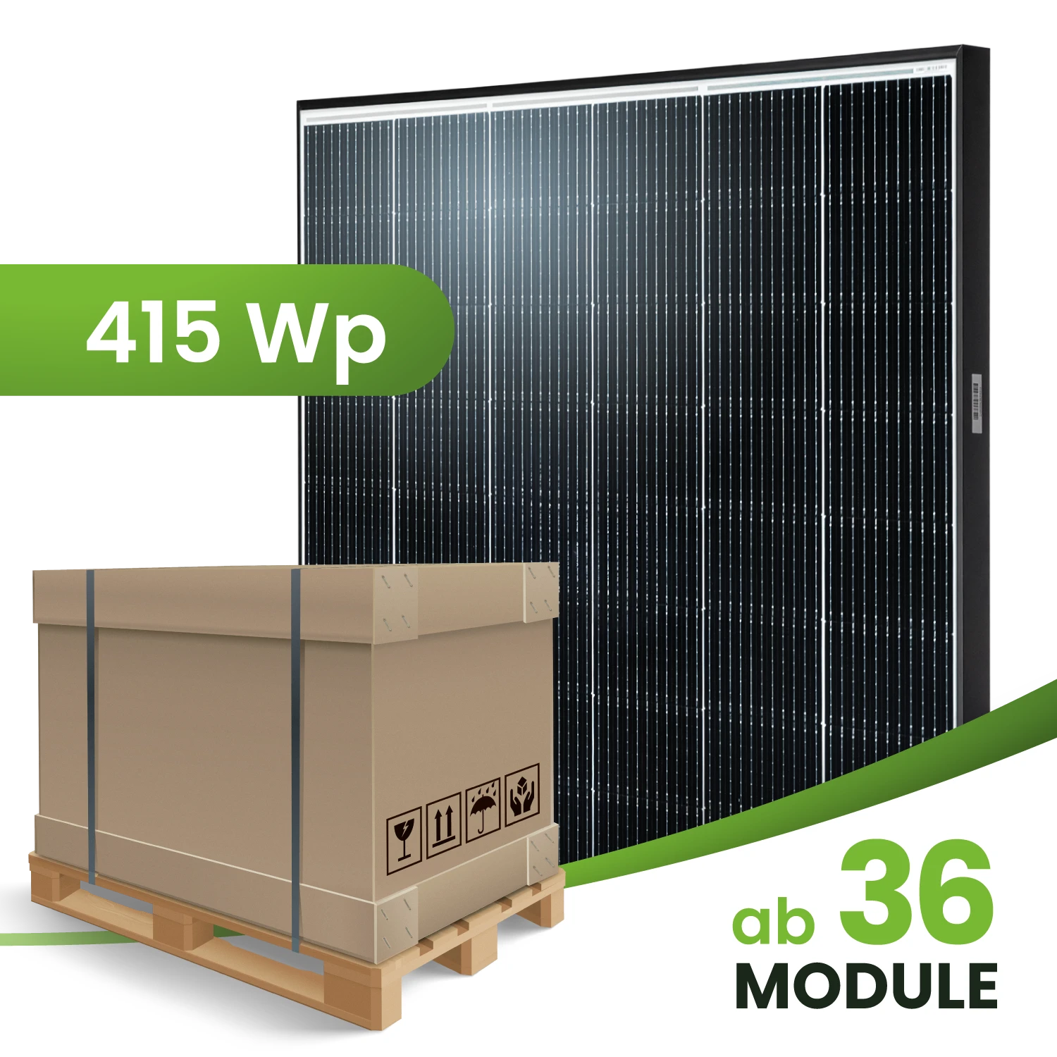 Photovoltaik Modul JA Solar JAM54S30-415/GR (11BB) 415Wp black frame (Palette)