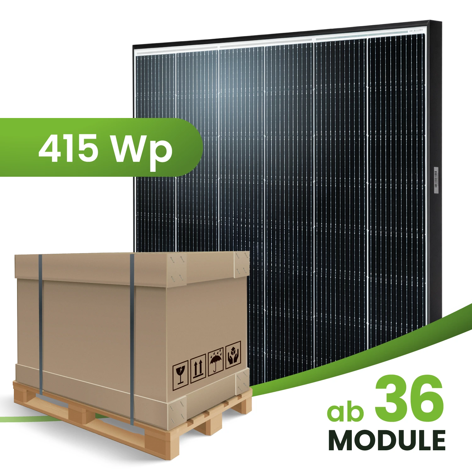 Photovoltaik Modul JA Solar JAM54S30-415/GR PALETTENPREIS (11BB) 415Wp black frame