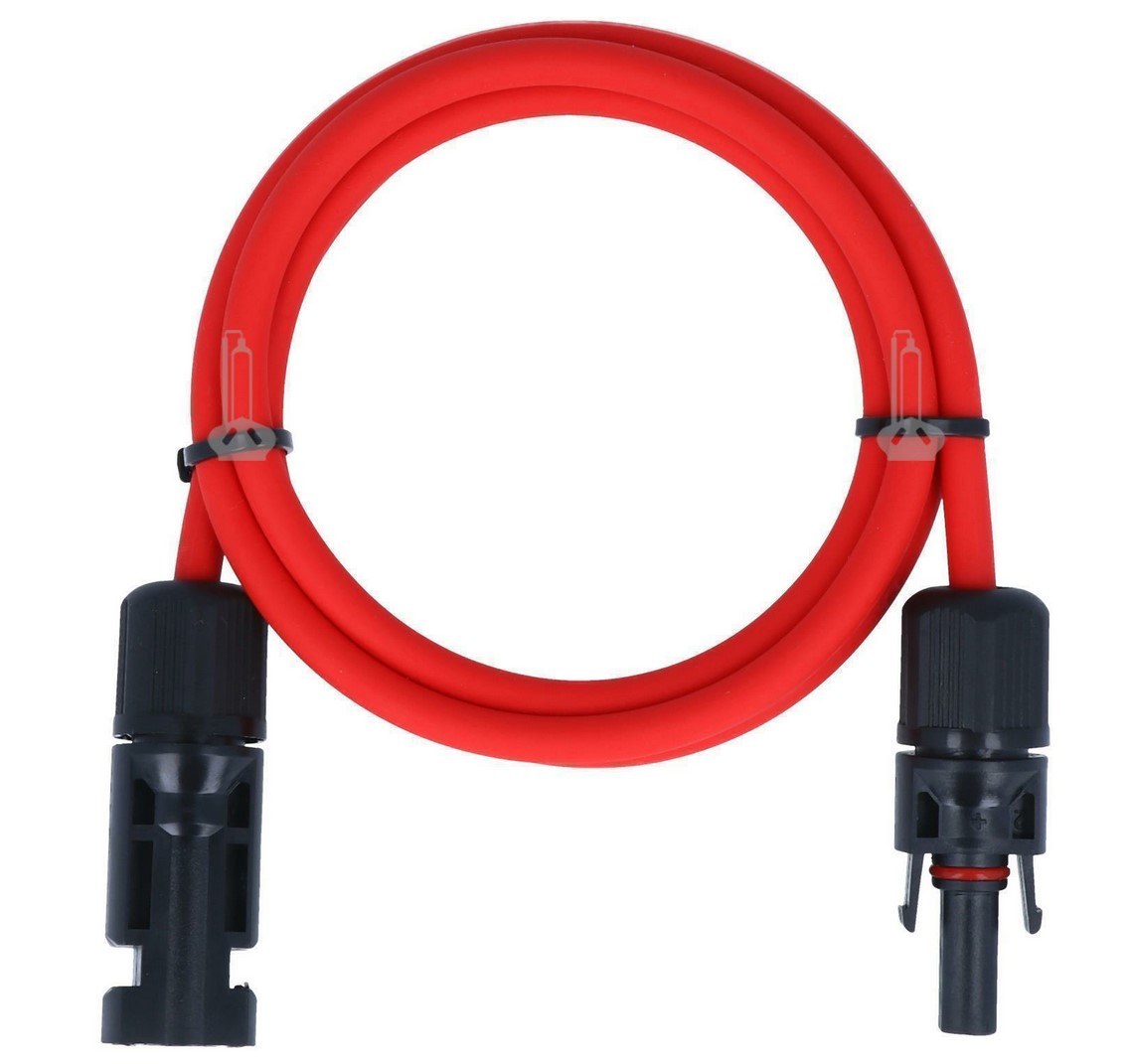 Verlängerungskabel 4mm² beidseitig kompatibel mit MC4 Solarkabel rot inkl. Stecker - 5m