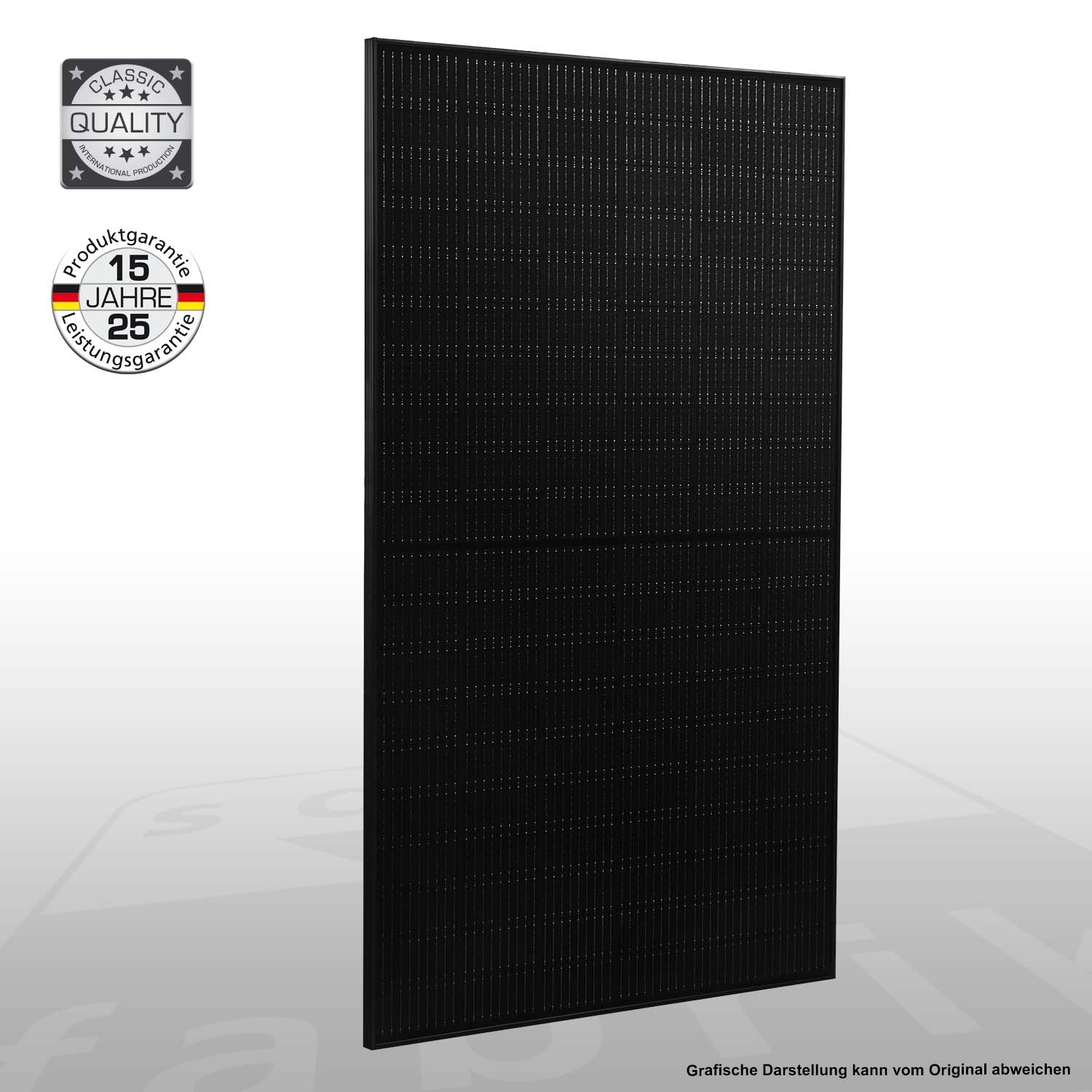 PV-Modul 370 WP Full-Black MONO S3 Halbzelle/Half-Cut /schwarzer Rahmen Photovoltaik 