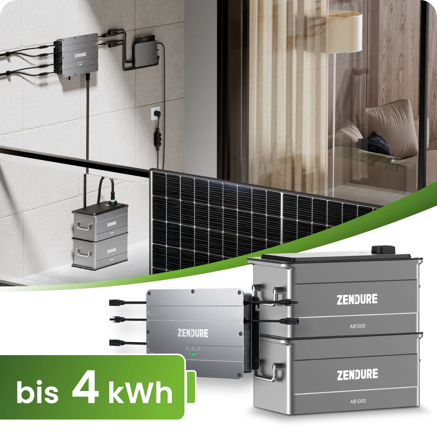 Zendure SolarFlow PV Hub + 4x Zusatzbatterien 960Wh (AB1000) Zendure SolarFlow PV Hub + 4x Zusatzbatterien 960Wh (AB1000)