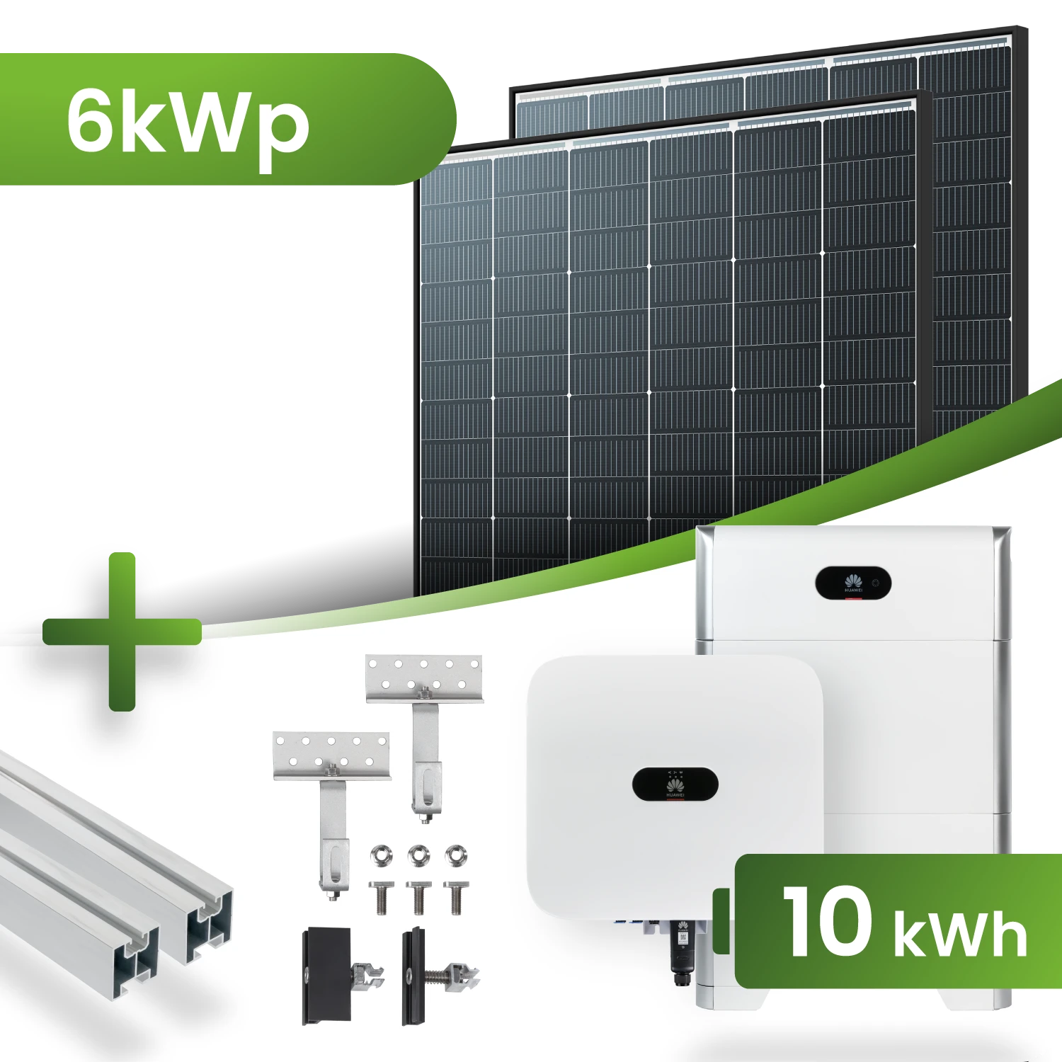 6 kWp PV-Anlage 14x Trina 440Wp Glas-Glas Black Frame mit 10kW Speicher