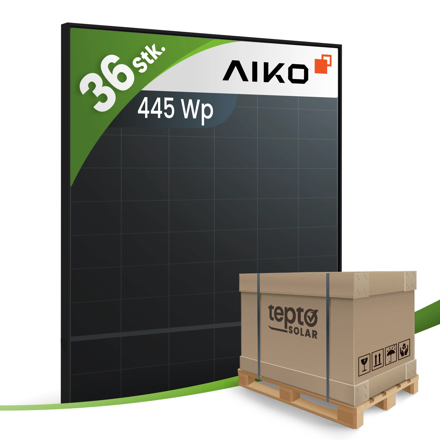 Aiko A445-MAH54Mb/445Wp ABC N-Type Fullblack (Palette)