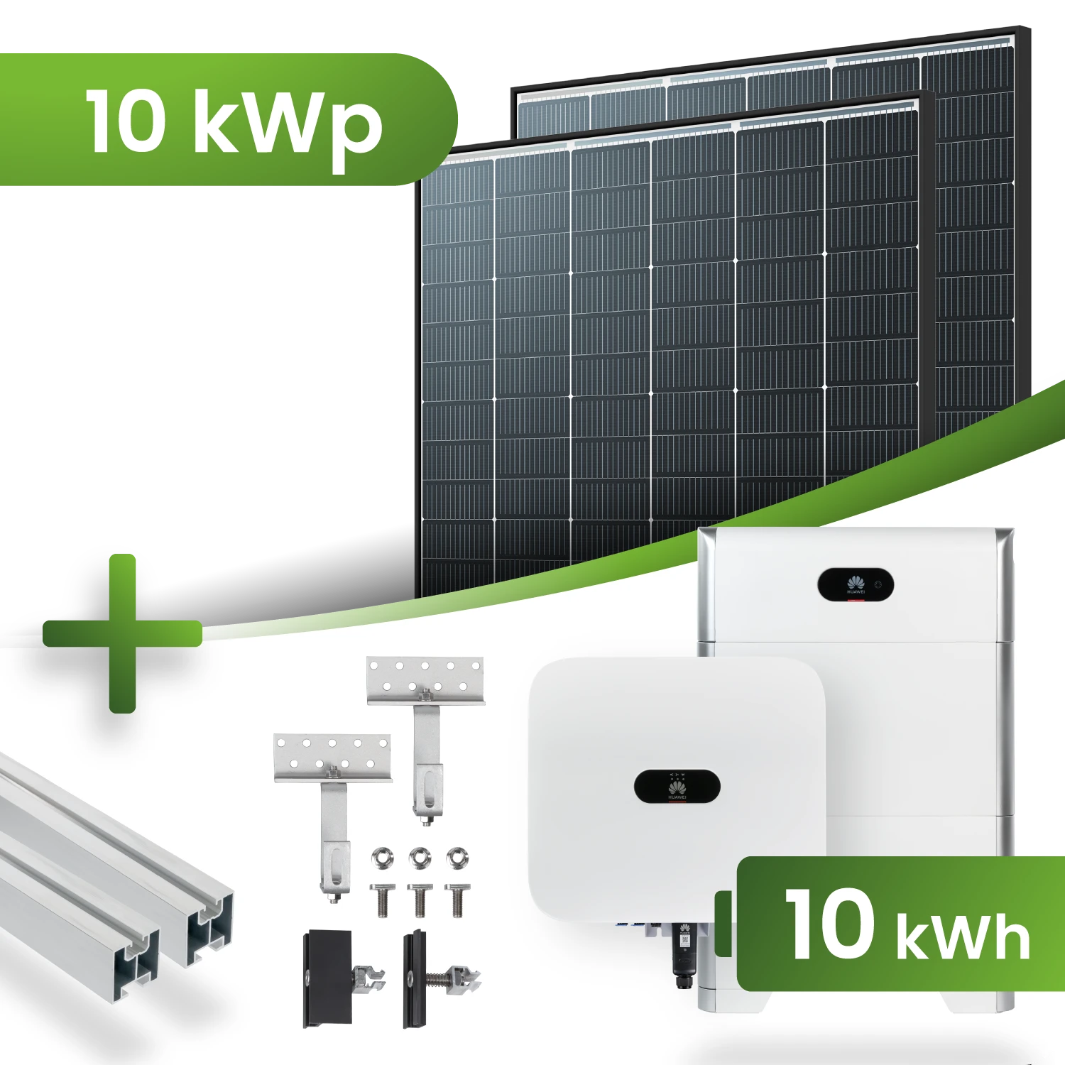 10 kWp PV-Anlage 23x Trina 440Wp Glas-Glas Black Frame 10kW Speicher