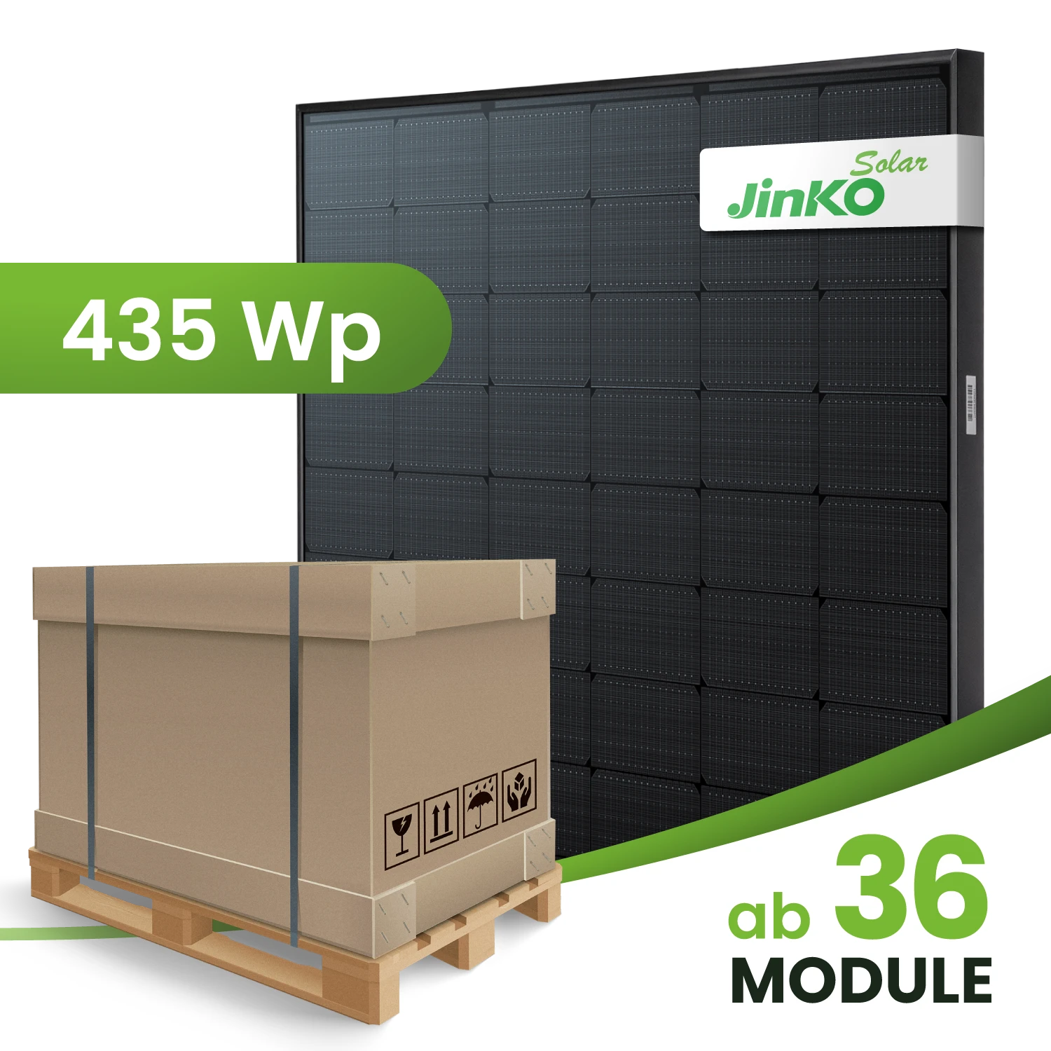Jinko JKM435-54HL4R-B 435W monofazial N-type monokristalin Fullblack Photovoltaikmodul (Palette)