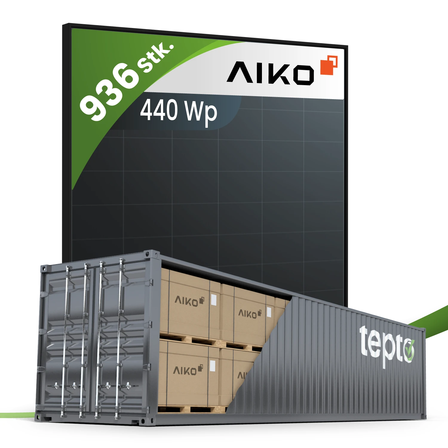 Aiko A440-MAH54Mb/440Wp ABC N-Type Fullblack(Container)