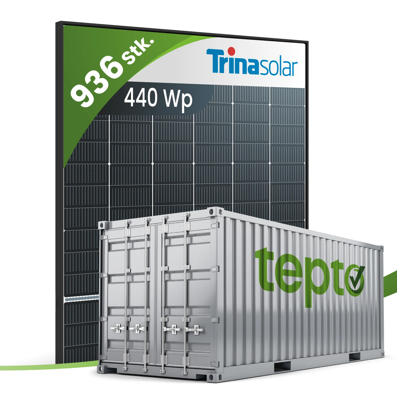 Trina Vertex S+ 440Wp Black Frame Glas-Glas TSM-NEG9R.28 Photovoltaikmodul (Container)