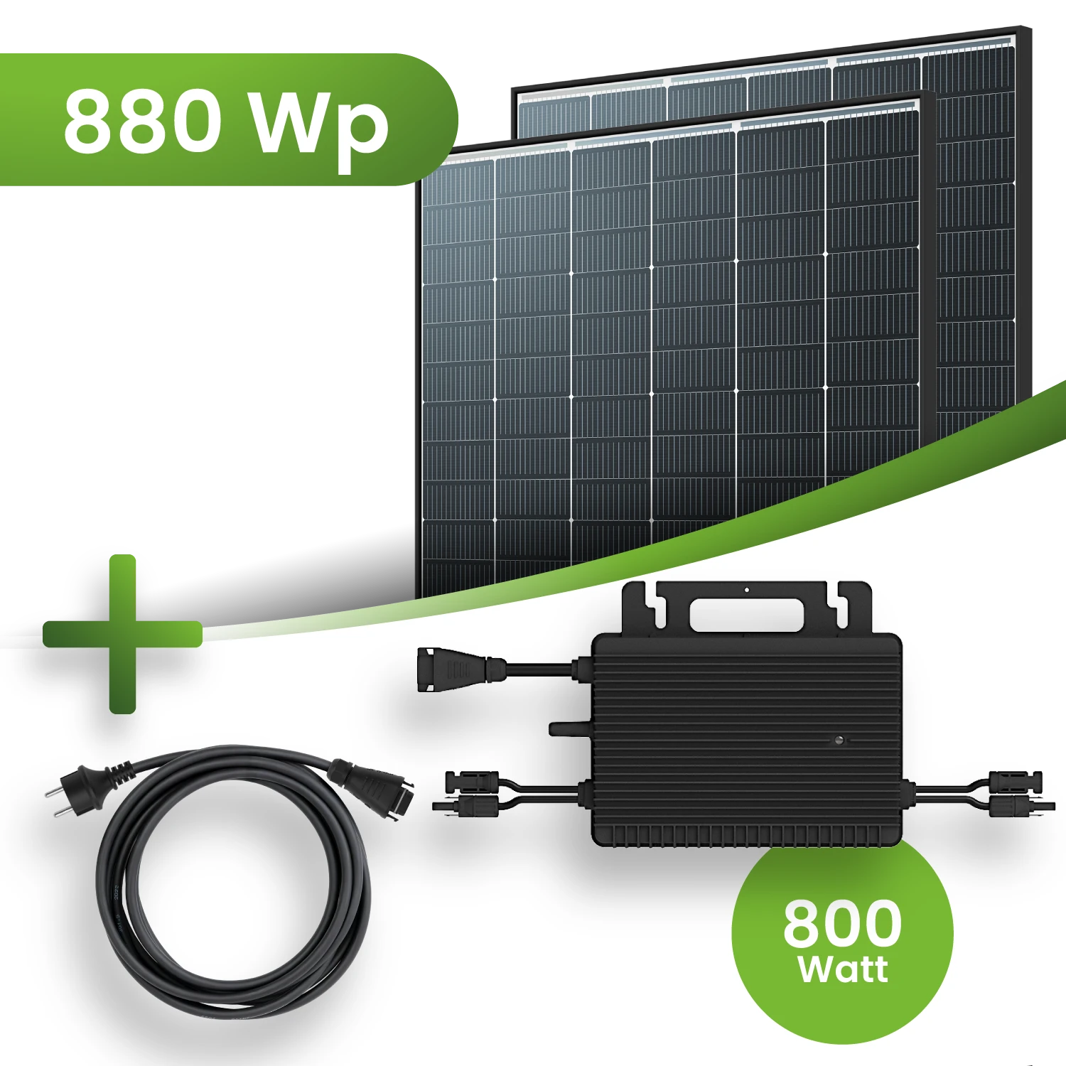 Solarway Balkonkraftwerk 1000W Komplett Set, 600/800W Ausgang einstellbar,  2x500W JaSolar-Module, Hoymiles online kaufen bei Netto