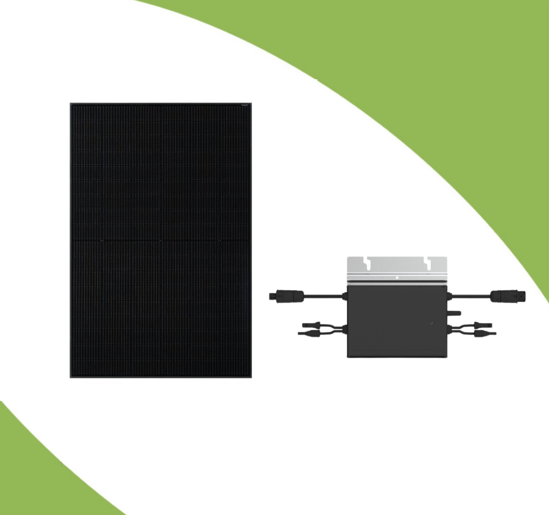 Balkonkraftwerk Set 400 Wp HM-600 Wechselrichter Full Black JA Solar