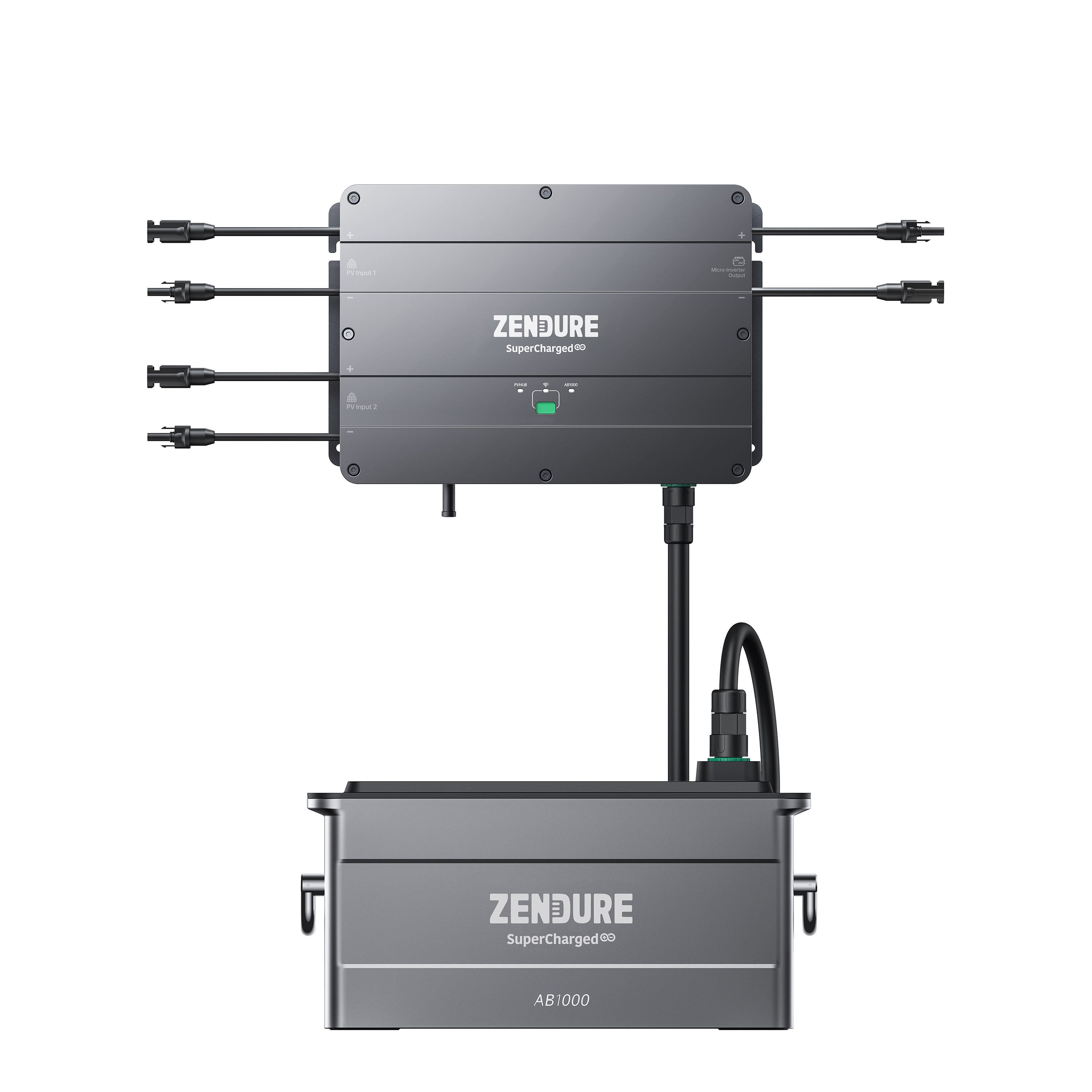 Balkonkraftwerk Set 830 Wp mit 1 kWh Speicher MR HM-800 Wechselrichter Black Frame JA Solar